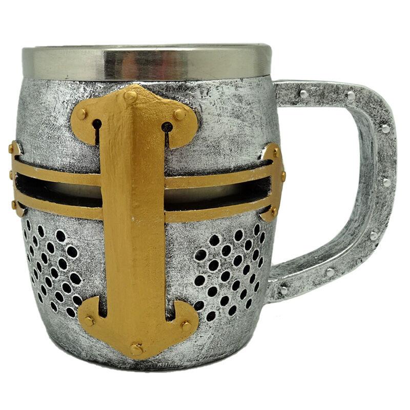 Jarra Caballero Medieval Casco de Plata y Oro - Frikibase.com