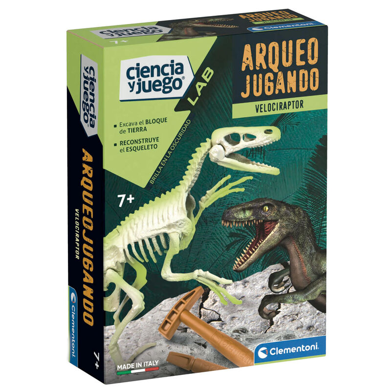 Juego Arqueojugando Velociraptor fosforescente - Frikibase.com