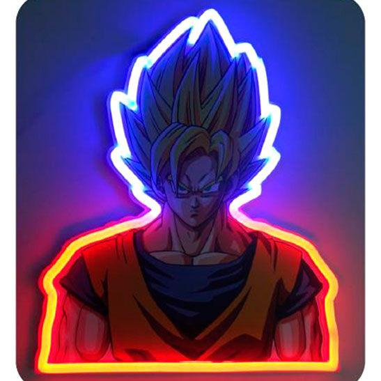 Lampara mural neon Goku Dragon Ball Z - Frikibase.com