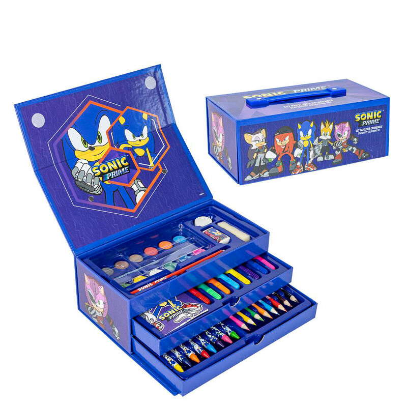 Maletin papeleria coloreable Sonic Prime - Frikibase.com