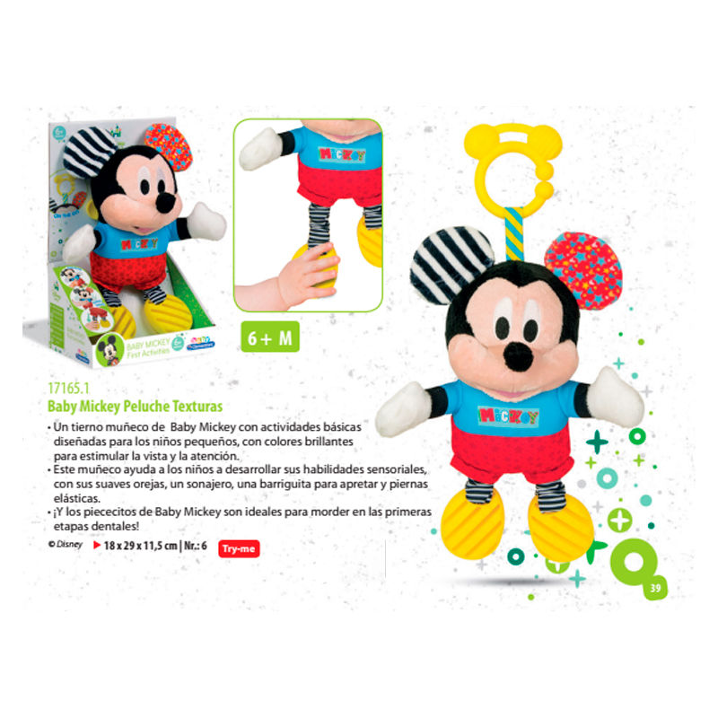 Peluche texturas Baby Mickey Disney - Frikibase.com