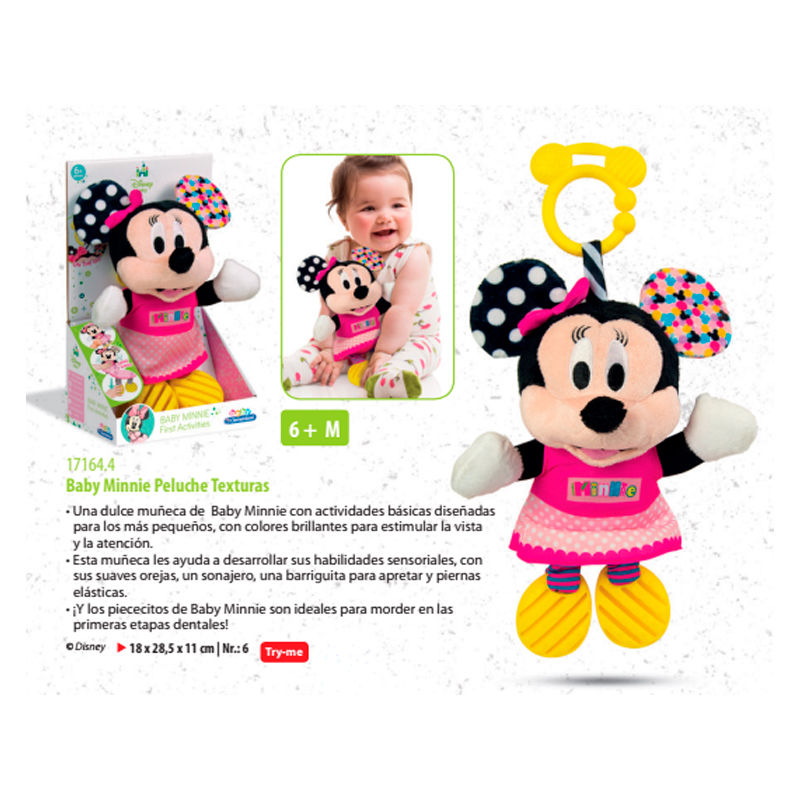 Peluche texturas Baby Minnie Disney - Frikibase.com