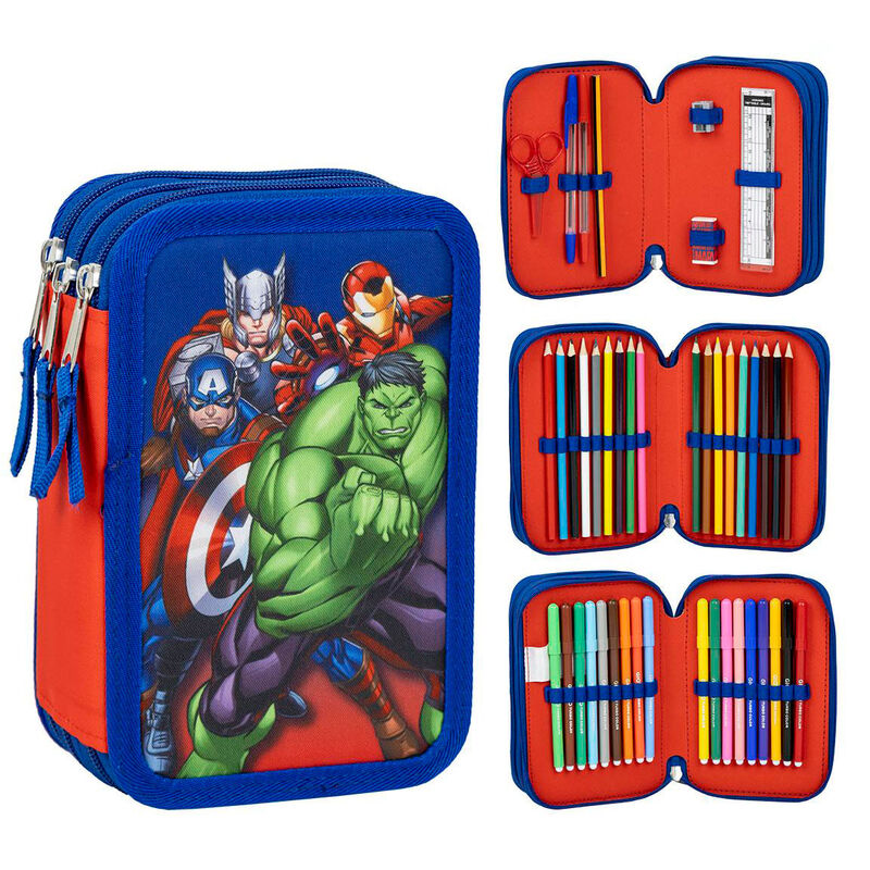 Plumier Los Vengadores Marvel triple - Frikibase.com