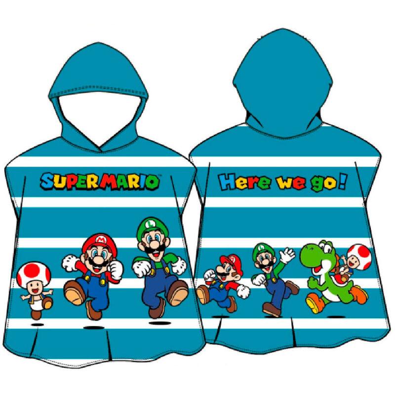 Poncho toalla Here We Go Super Mario Bros microfibra - Frikibase.com