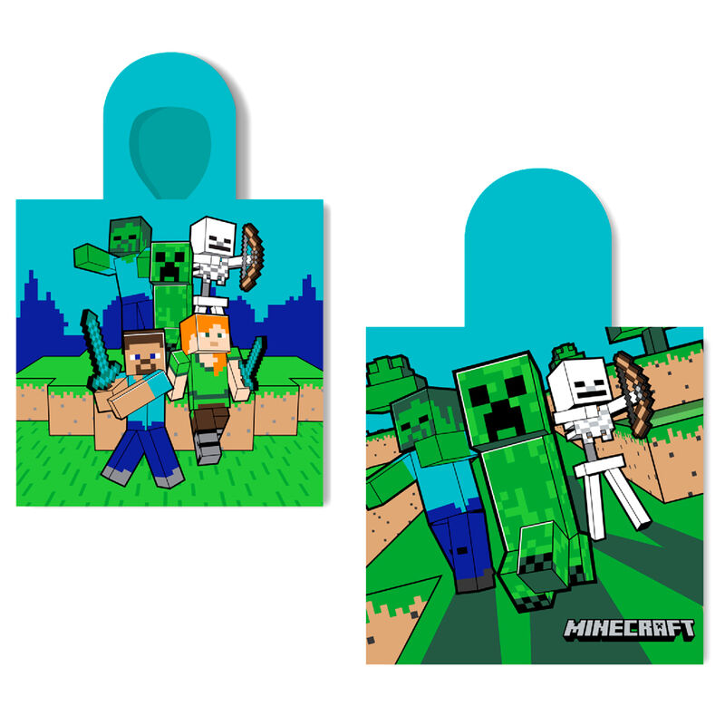 Poncho toalla Minecraft algodon - Frikibase.com