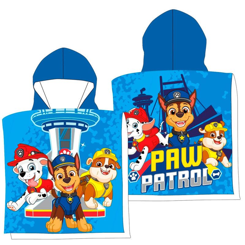 Poncho toalla Patrulla Canina Paw Patrol algodon - Frikibase.com