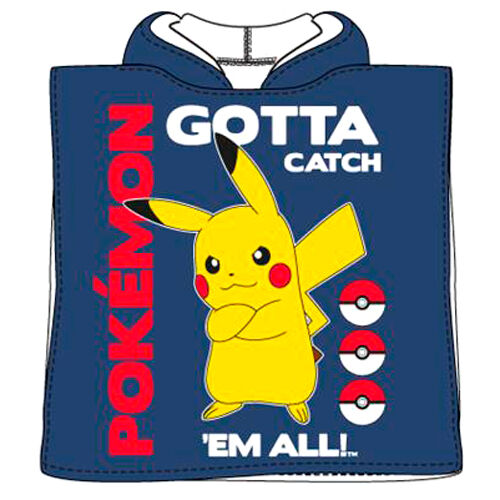 Poncho toalla Pikachu Pokemon microfibra - Frikibase.com