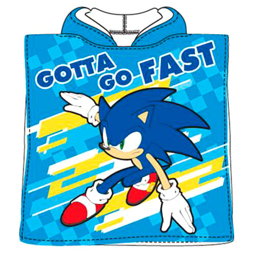 Poncho toalla Sonic the Hedgehog microfibra - Frikibase.com