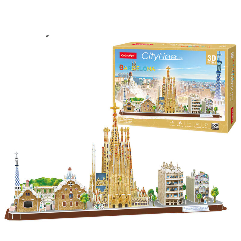 Puzzle 3D Barcelona City Line 186pzs - Frikibase.com