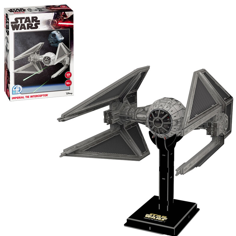 Puzzle 3D Interceptor Tie Star Wars 129pzs - Frikibase.com