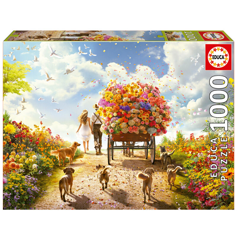 Puzzle Carro de Flores 1000pzs - Frikibase.com