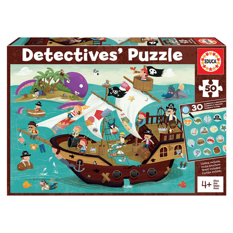 Puzzle Detectives Barco Pirata 50pzs - Frikibase.com