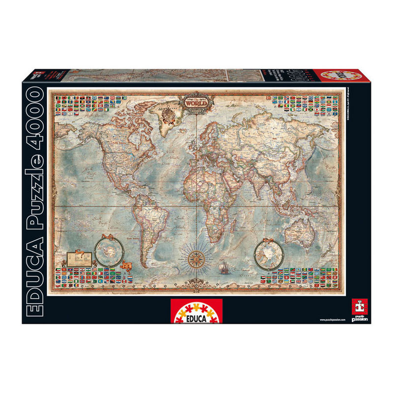 Puzzle El Mundo Mapa Politico 4000pzs - Frikibase.com