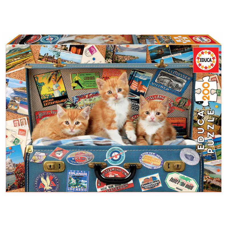 Puzzle Gatitos Viajeros 200pzs - Frikibase.com