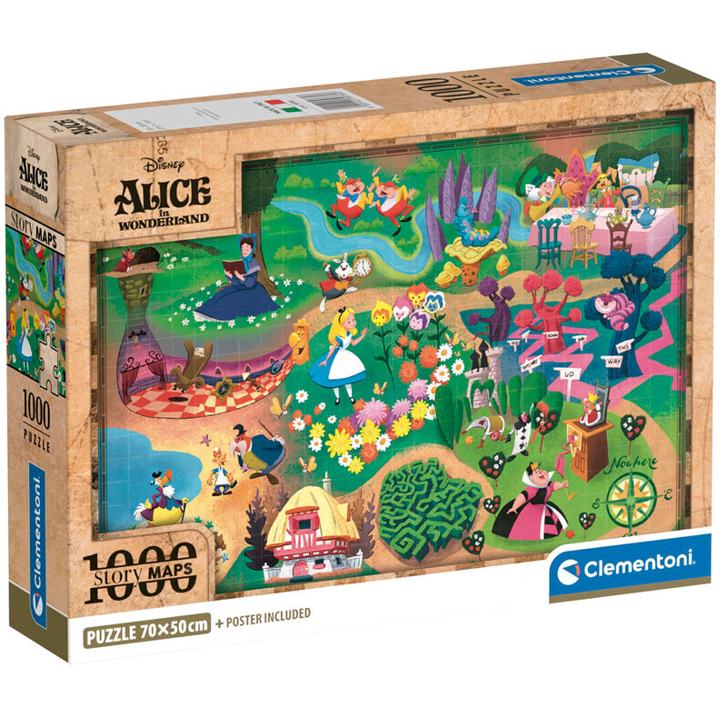 Puzzle Mapa Alicia en el Pais de las Maravillas Disney 1000pzs - Frikibase.com