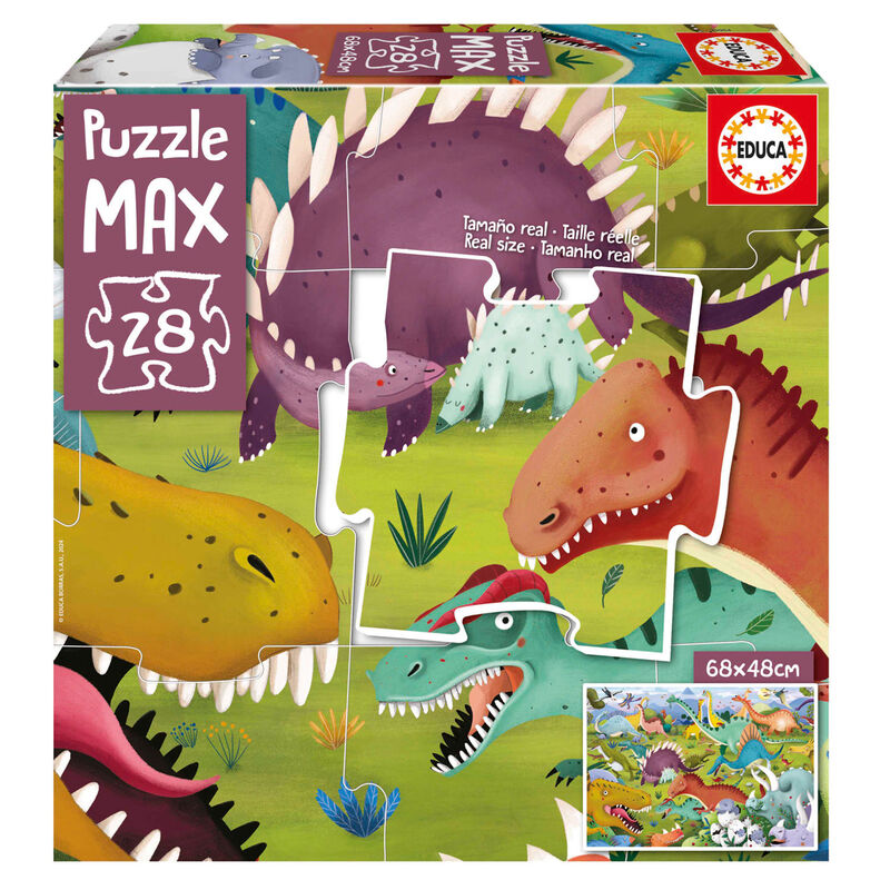 Puzzle Max Dinosaurios 28pzs - Frikibase.com