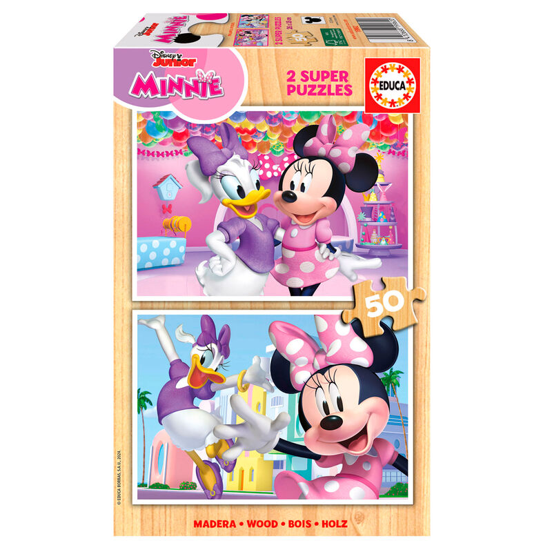 Puzzle Minnie Disney madera 2x50pzs - Frikibase.com