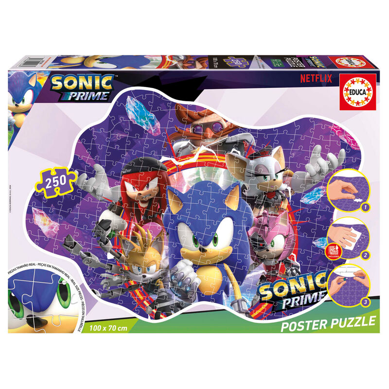 Puzzle Poster Sonic Prime 250pzs - Frikibase.com