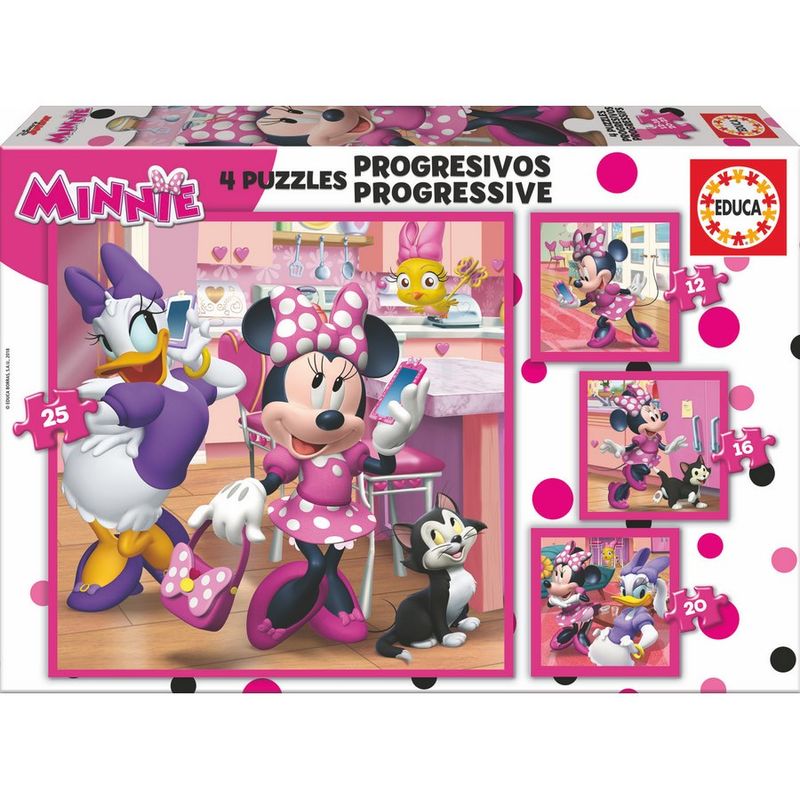 Puzzle Progresivo Minnie and the Happy Helpers Disney 12-16-20-25pzs - Frikibase.com