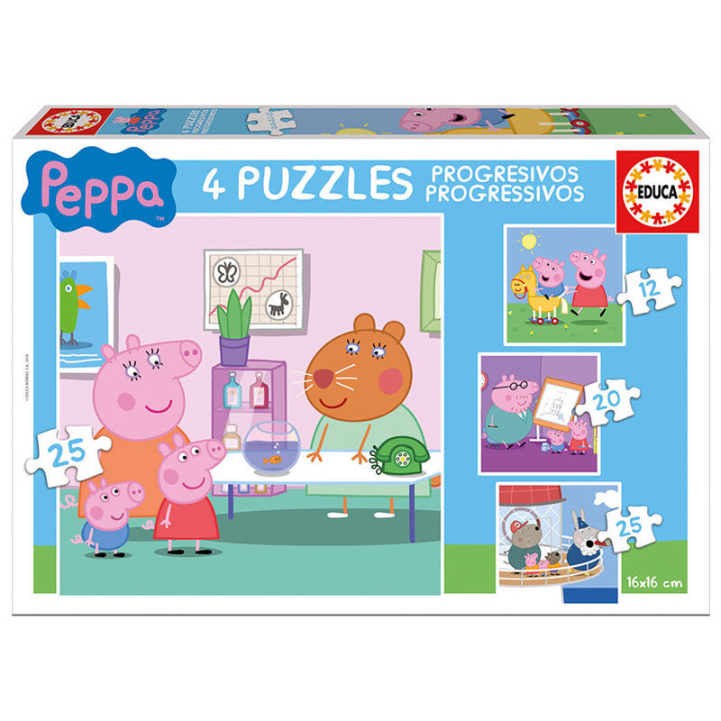 Puzzle Progresivo Peppa Pig 12-16-20-25pzs - Frikibase.com