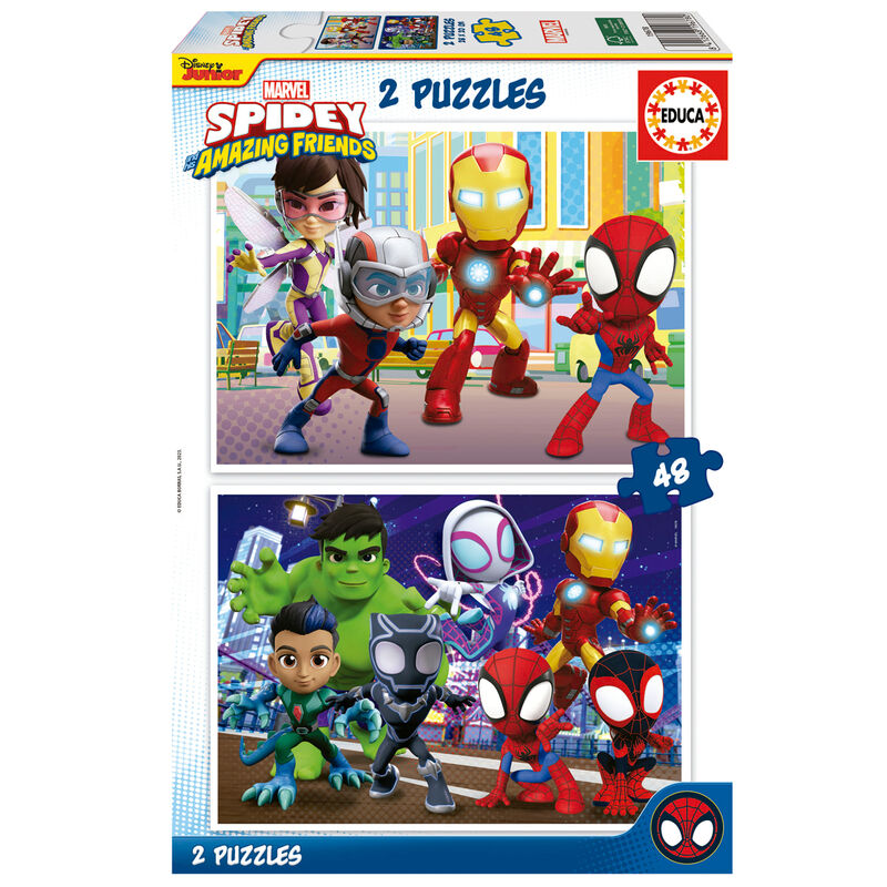 Puzzle Spidey Amazing Friends Marvel 2x48pzs - Frikibase.com