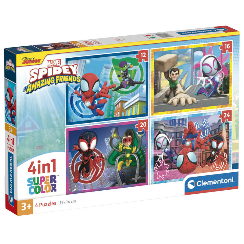 Puzzle Spidey and His Amazing Friends Marvel 12-16-20-24pzs - Frikibase.com