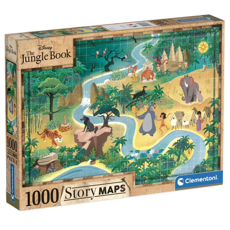 Puzzle Story Maps El Libro de la Selva Disney 1000pzs - Frikibase.com