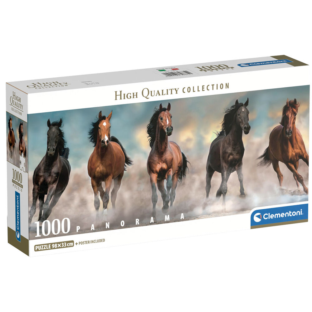 Puzzle panorama Horses 1000pzs - Frikibase.com