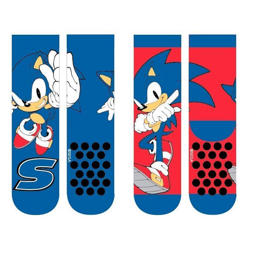 Set 2 calcetines antideslizantes Sonic the Hedgehog infantil (surtido) - Frikibase.com