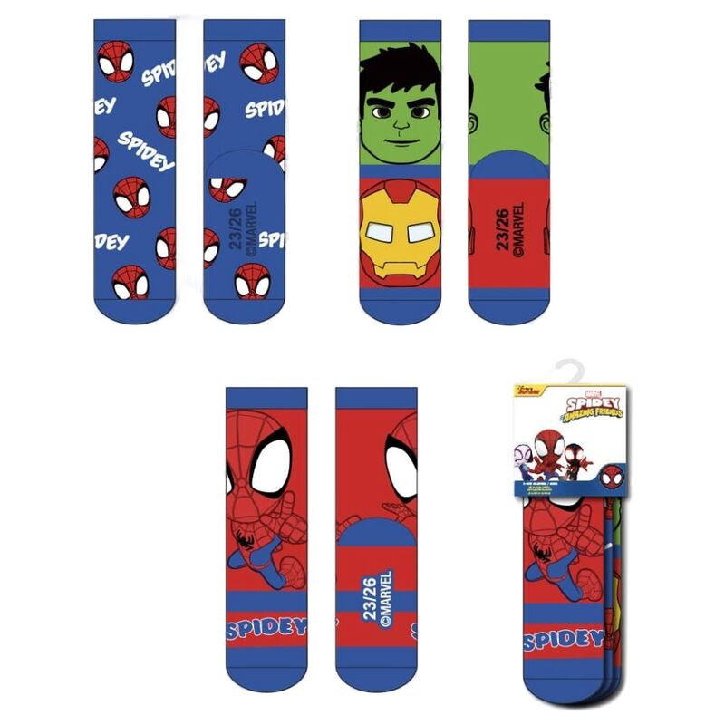 Set 3 calcetines Spidey Marvel - Frikibase.com