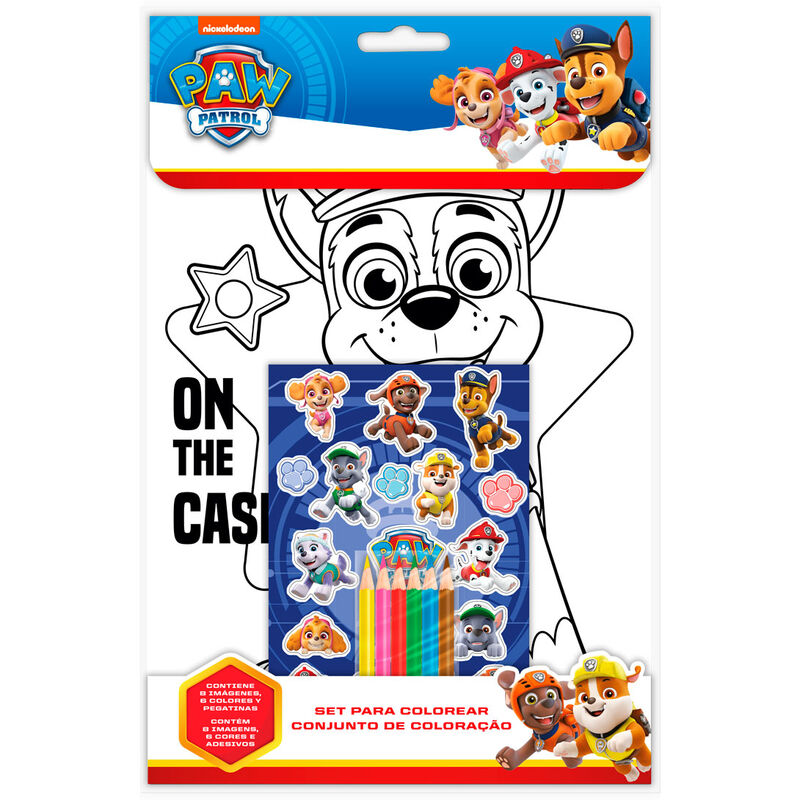 Set Colorear +  pegatinas Patrulla Canina Paw Patrol - Frikibase.com