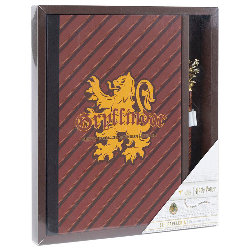 Set cuaderno + boligrafo Gyffindor Harry Potter - Frikibase.com