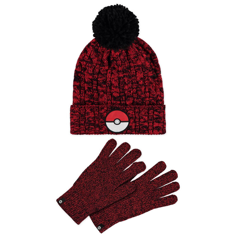 Set gorro y guantes Pokeball Pokemon - Frikibase.com