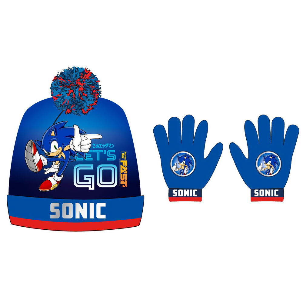 Set gorro y guantes Sonic the Hedgehog - Frikibase.com