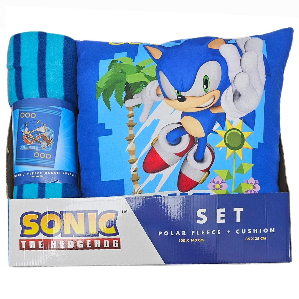 Set manta polar + cojin Sonic the Hedgehog - Frikibase.com