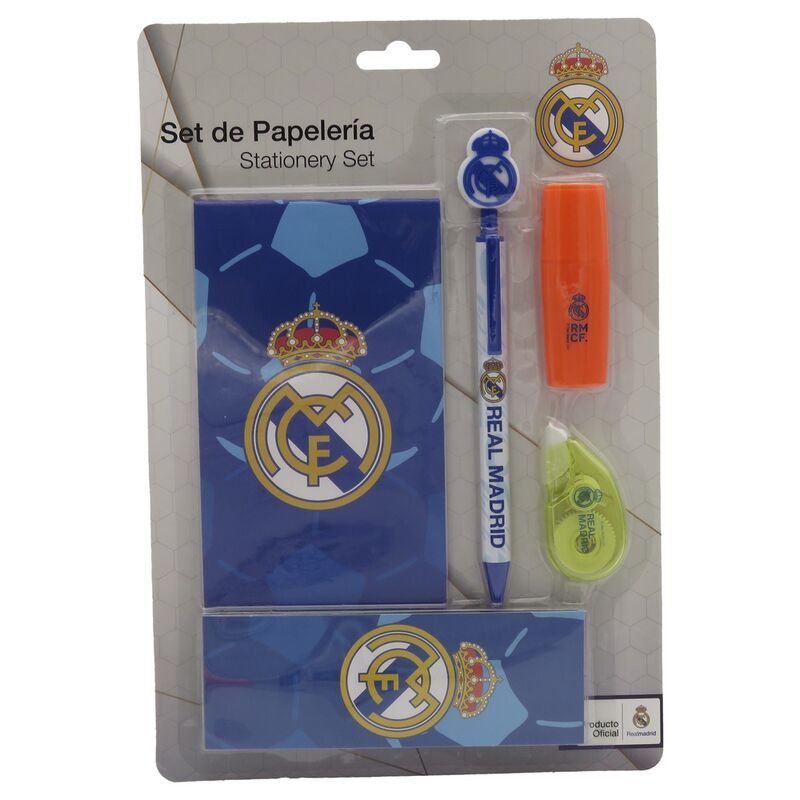 Set papeleria Real Madrid 5pzs - Frikibase.com