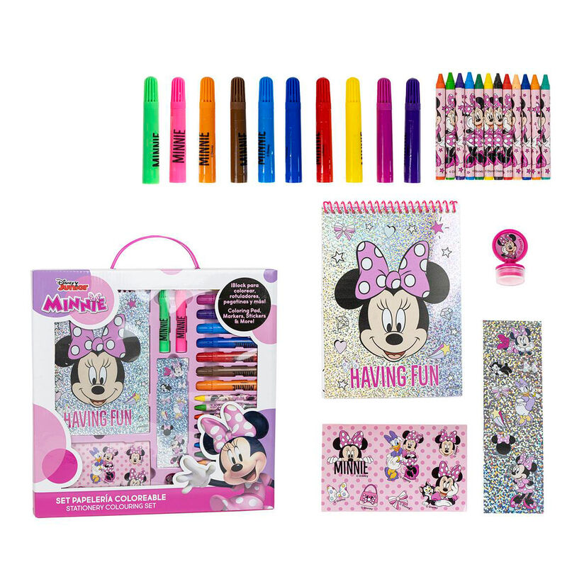 Set papeleria coloreable Minnie Disney - Frikibase.com