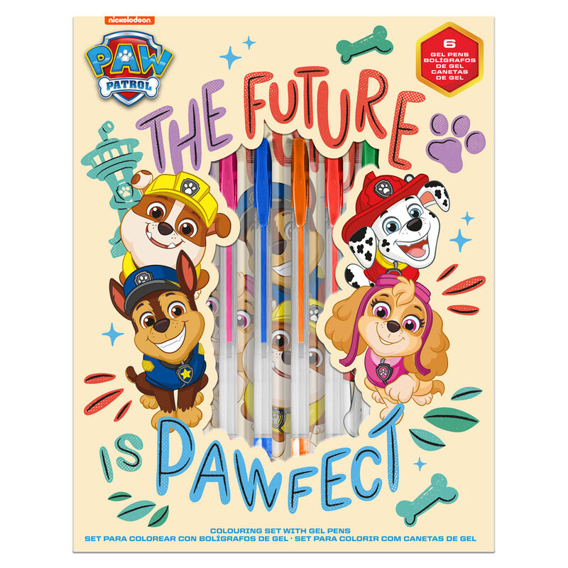 Set papeleria cuaderno + boligrafos de gel Patrulla Canina Paw Patrol - Frikibase.com