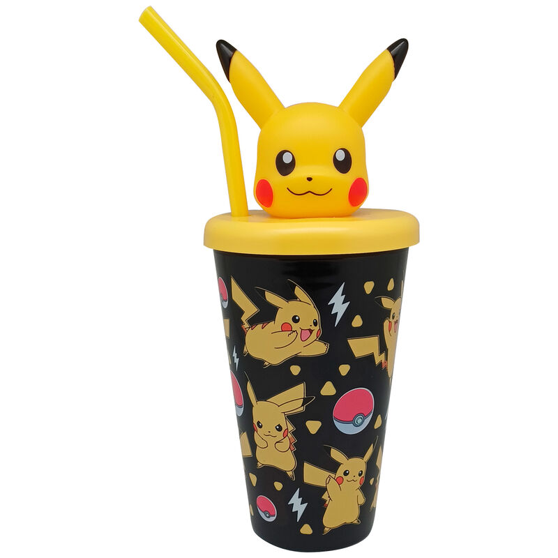 Vaso caña topper 3D Pikachu Pokemon 500ml - Frikibase.com