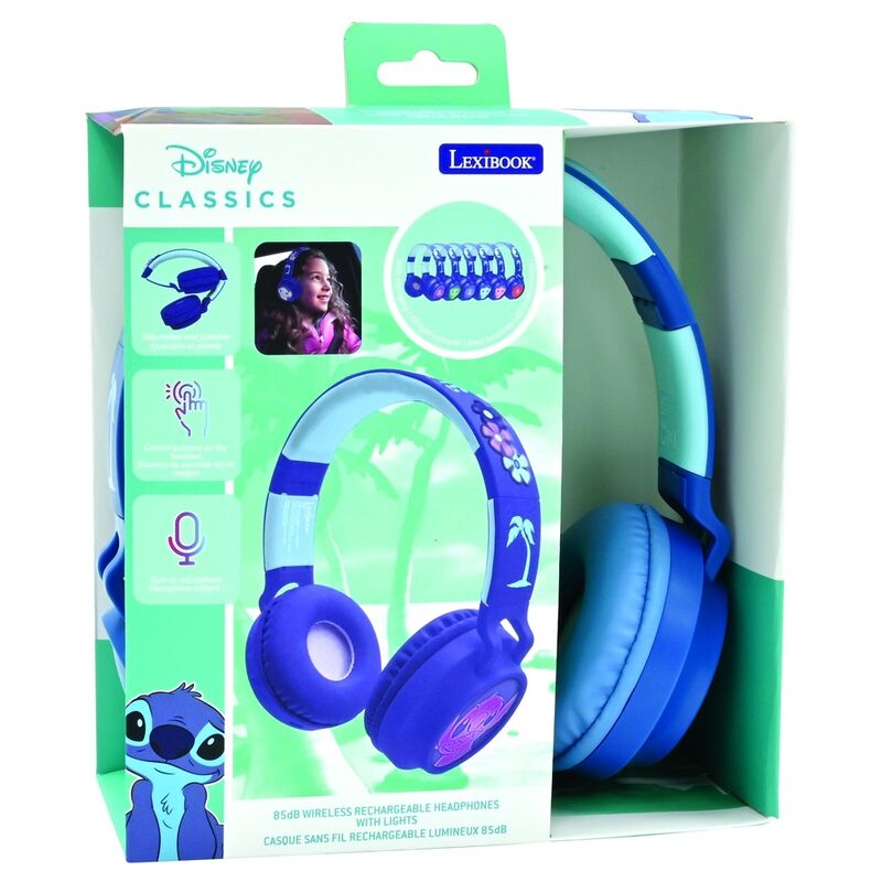 Auriculares inalambricos luminosos Bluetooth Stitch Disney - Frikibase.com