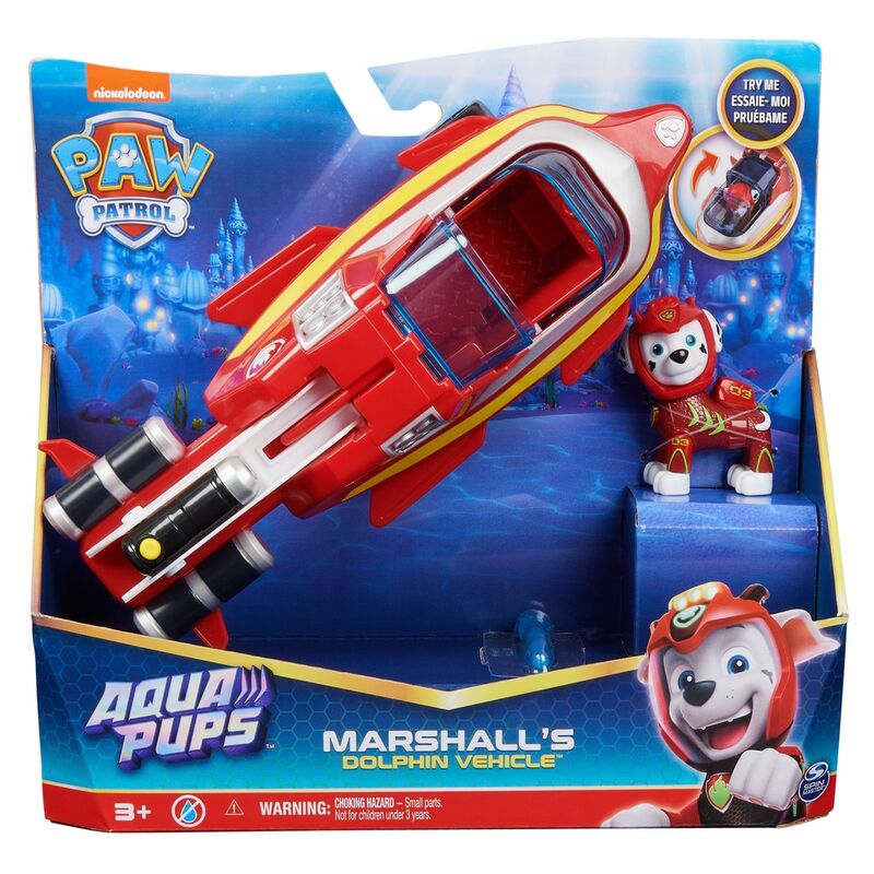 Blister 2 figuras Marshall Vehiculos Aqua Pups Patrulla Canina Paw Patrol - Frikibase.com