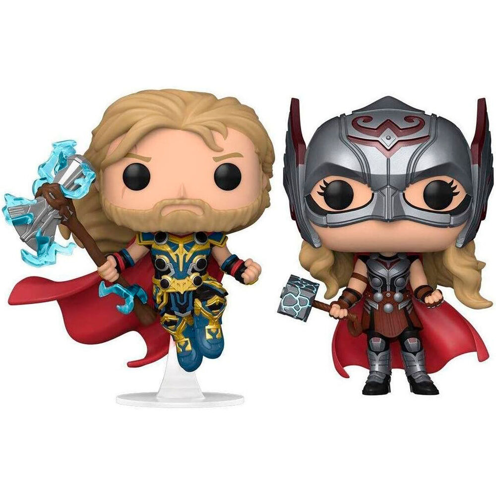 Blister 2 figuras POP Marvel Thor Love and Thunder Thor & Mighty Thor Exclusivo - Frikibase.com