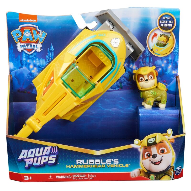 Blister 2 figuras Rubble Vehiculos Aqua Pups Patrulla Canina Paw Patrol - Frikibase.com