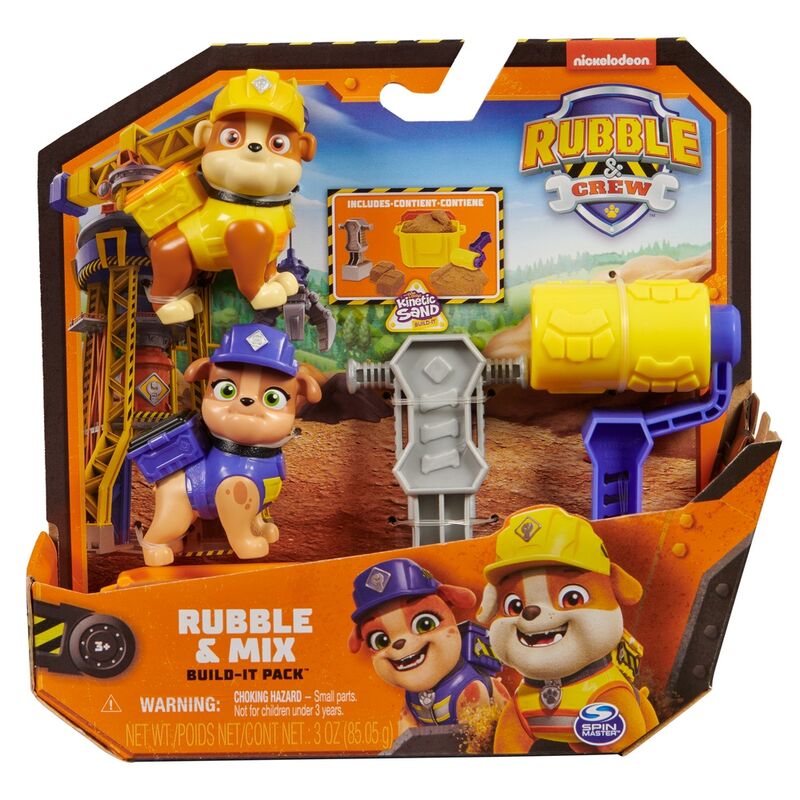 Blister 2 figuras Rubble y Mix Equipo Rubble Patrulla Canina Paw Patrol - Frikibase.com