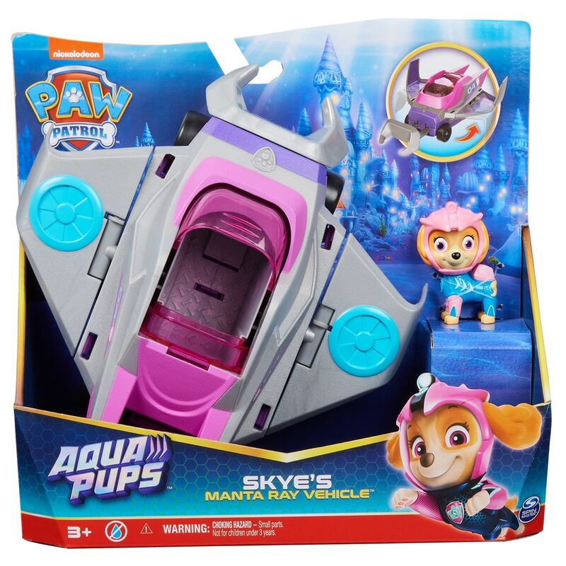 Blister 2 figuras Skye Vehiculos Aqua Pups Patrulla Canina Paw Patrol - Frikibase.com