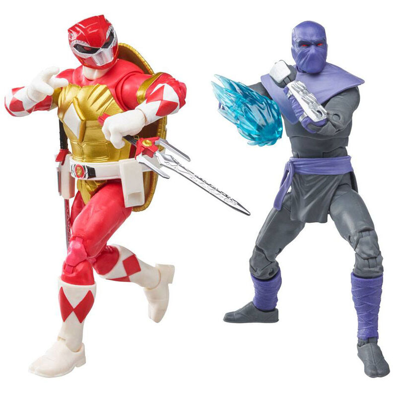 Blister figuras Raphael + Foot Soldier Tommy Tortugas Ninja Power Rangers 15cm - Frikibase.com