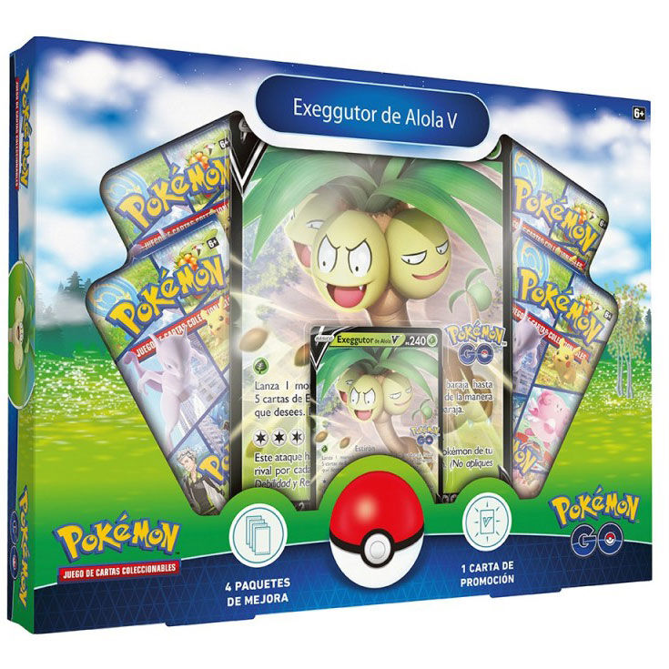 Blister juego cartas coleccionables Exeggutor de Alola V Pokemon Go español - Frikibase.com