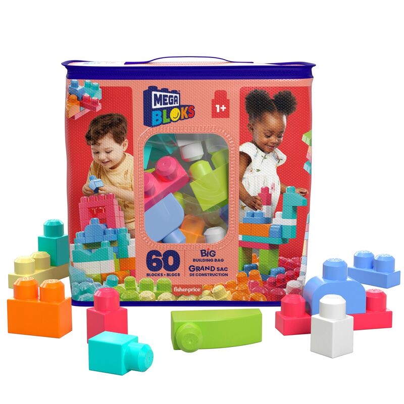 Bolsa Mega Bloks rosa 60pzs - Frikibase.com