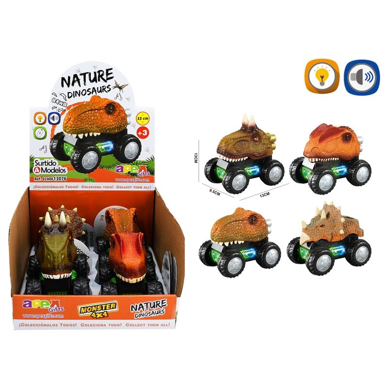 Coche Monster Dinosaurs Nature luz y sonido (surtido) - Frikibase.com