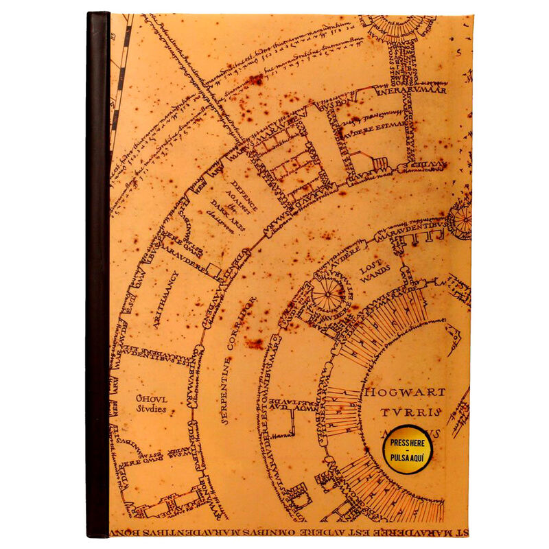 Cuaderno A5 Mapa del Merodeador Harry Potter - Frikibase.com